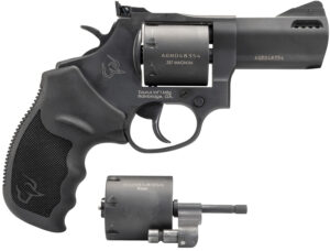 Taurus 2-692031 692 Medium 38 Special +P/357 Mag/9mm Luger 7 Shot 3" Matte Black Ported Barrel, Cylinder & Frame, Black Ribber Grip, Transfer Bar Safety, Exposed Hammer, 2 Cylinders