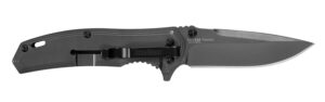 Kershaw 8310 Fringe 3" Folding Drop Point Plain Gray TiN 8Cr13MoV SS Blade Black/Gray Carbon Fiber/SS Handle Includes Pocket Clip