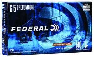 Federal 65CRDB Power-Shok  6.5Creedmoor 140gr Jacketed Soft Point 20 Per Box/10 Case