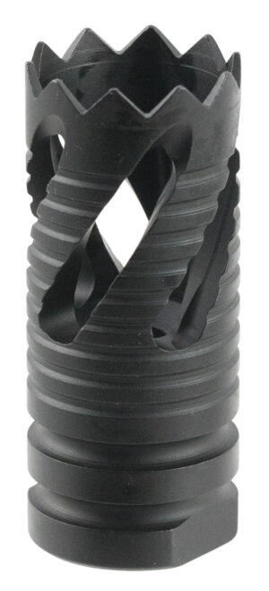 TacFire MZ1021 Thread Crown Muzzle Brake Black Oxide Steel with 1/2"-28 tpi Threads & 2.05" OAL for 5.56x45mm NATO AR-15