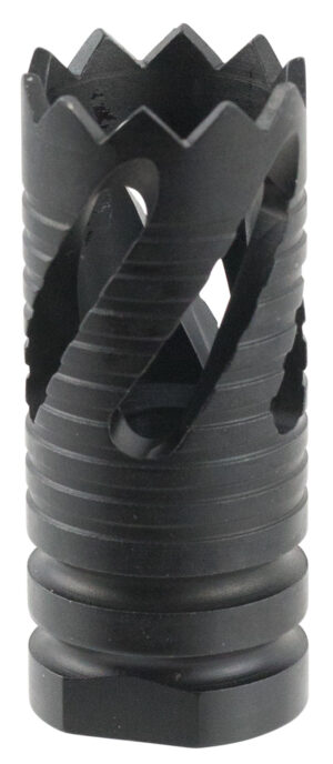 TacFire MZ10213B Thread Crown Muzzle Brake Black Oxide Steel with 5/8"-24 tpi Threads & 2.05" OAL for 308 Win AR-10