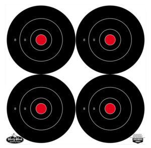Birchwood Casey 35570 Dirty Bird 6" Bullseye Tagboard Hanging Black/White 100 Per Pkg