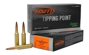 HSM 65CREEDMOOR4N Tipping Point 6.5 Creedmoor 130 gr Sierra GameChanger 20 Per Box/ 25 Case