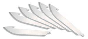 Outdoor Edge RR306 Replacement Blades RazorLite Drop Point 3" 420J2 Stainless Steel Blade Silver 6 Blades