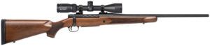 Mossberg 28059 Patriot  25-06 Rem Caliber with 5+1 Capacity, 22" Fluted Barrel, Matte Blued Metal Finish & Walnut Stock Right Hand (Full Size) Includes Vortex Crossfire II 3-9x40mm Scope