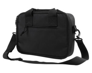 NcStar CPDX2971B VISM Double Pistol Range Bag w/ Mag Pouches Loop Fasteners Zippers Padding & Black Finish