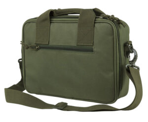 NcStar CPDX2971G VISM Double Pistol Range Bag w/Mag Pouches Heavy Duty Lockable Zippers For Compliance Padded Carry Handle Adjustable Shoulder Strap Green