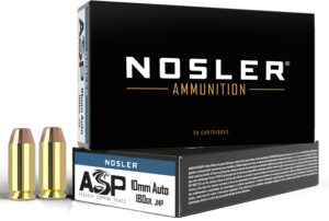 Nosler 51412 Assured Stopping Power Handgun 10mmAuto 180gr Jacketed Hollow Point 50 Per Box/10 Case