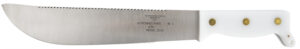 Case 12019 Astronaut M-1 Commemorative 11.75" Fixed Machete Plain/Saw As-Ground High Carbon Steel Blade/Smooth White Synthetic Handle