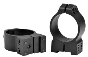 Warne 14B1M Maxima Matte Black Steel 30mm Tube Medium Vertical Split Dovetail, 0 MOA Fits CZ 527