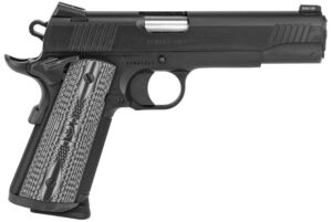 Colt Mfg O1080CCU CCU Government 45 ACP 8+1 5" Stainless National Match Barrel, Matte Black DLC Serrated Stainless Steel Slide & Frame, Black Scalloped G10 Grip, Ambidextrous