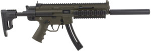 GSG GSG219GERGGSG1622G GSG-16 Full Size 22 LR 22+1 16.25" Black Green Polymer Receiver Black Collapsible w/Storage Compartment Stock Right Hand