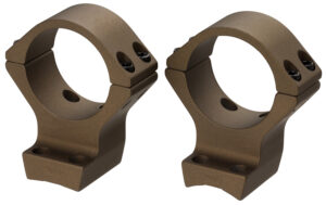 Browning 12540 X-Bolt Scope Mount System X-Lock Burnt Bronze Cerakote Aluminum 34mm Tube, Low Rings