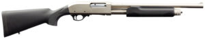 Charles Daly 930228 301 Tactical 12 Gauge Pump 3" 5+1 18.50" Nickel Vent Rib Barrel, Nickel Aluminum Receiver, Black Fixed Synthetic w/Pistol Grip Stock,