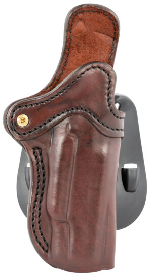 1791 Gunleather ORPDH1SBRR BH1 Optic Ready Size 01 OWB Style made of Leather with Signature Brown Finish, Adjustable Cant & Paddle Mount Type fits 4-5" Barrel 1911 for Right Hand