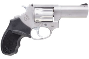 Taurus 2942039 942 22 LR 8rd 3" Barrel, Overall Matte Finish Stainless Steel & Finger Grooved Black Polymer Grip