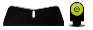 XS Sights GL0009P3Y DXT2 Big Dot Night Sights fits Glock Black | Green Tritium Yellow Outline Front Sight White Stripe Rear Sight