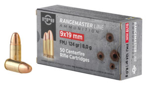 PPU PPRM9M Rangemaster  9mmLuger 124gr Full Metal Jacket 1000/Box