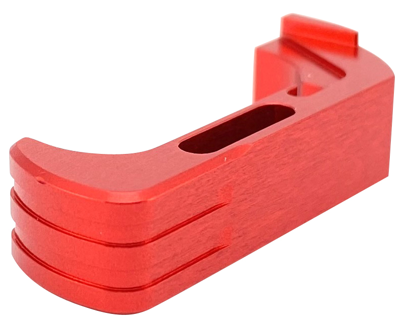 Cross Armory CRG5MCRD Mag Catch Extended Compatible w/Glock Gen4-5 Red Anodized Aluminum