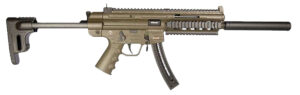 GSG GSGGERGGSG1610G GSG-16 Carbine Full Size 22 LR 10+1 16.25" Black 6-Groove Rifling Barrel Green Polymer Receiver Black Collapsible w/Storage Compartment Stock Right Hand