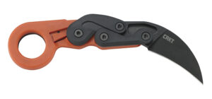 CRKT 4041O Provoke  2.47" Folding Plain Black Stonewashed 4116 Stainless Steel Blade/Orange Grivory Handle Includes Pocket Clip