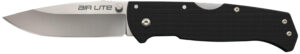 Cold Steel CS26WD Air Lite 3.50" Folding Drop Point Plain AUS-10A SS Blade/Black G10 Handle Includes Pocket Clip