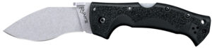 Cold Steel CS62JM Rajah III 3.50" Folding Drop Point Plain Stone Washed AUS-10A SS Blade/Black Griv-Ex Handle Includes Pocket Clip