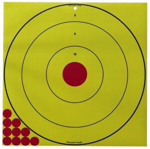 Birchwood Casey LRBET5PK Shoot-N-C Reactive Target Self-Adhesive Paper Red/Yellow 17.75" Bullseye 5 Pack