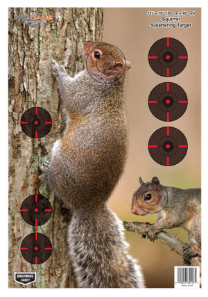 Birchwood Casey 35406 Pregame Squirrel Paper Hanging Rifle 12" x 18" Impact Enhancement 8 Per Pkg