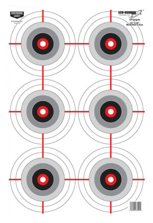 Birchwood Casey 37063 EZE-Scorer Bullseye Paper 12" x 18" Black/White Pkg of 100