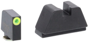 AmeriGlo GL681 Optic Compatible Sight Set for Glock  2XL Tall Green Tritium LumiGreen Outline Front Sight-Black Rear Sight