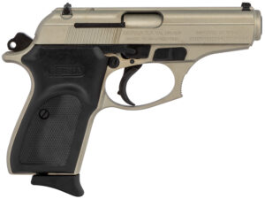 Bersa T380NKL8 Thunder  Micro-Compact Frame 380 ACP 8+1, 3.50" Satin Nickel Steel Barrel, Serrated Steel Slide & Aluminum Frame