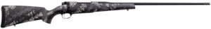 Weatherby MBT20N65CMR4B Mark V Backcountry 2.0 Ti 6.5 Creedmoor 4+1 22" Barrel, Graphite Black Cerakote Metal Finish, Black with Gray/White Sponge Accents Peak 44 Blacktooth Carbon Fiber Stock