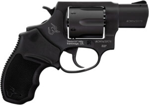 Taurus 232721 327 Small Frame 327 Federal Mag 6rd 2" Matte Black Carbon Steel Barrel, Cylinder & Frame, Black Finger Groove Rubber Grip, Hammer Safety