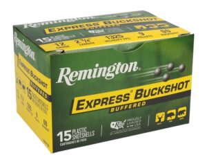Remington Ammunition 26876 Express Buckshot 12Gauge 2.75" 00Buck Shot 15 Per Box/5 Case