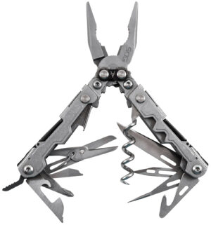 S.O.G SOG-PL1001-C PowerLitre Stonewashed 5Cr15MoV Stainless Steel 5.10" Long Features 19 Tools