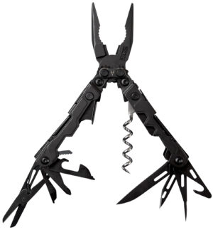 S.O.G SOGPL1002CP PowerLitre Black Hardcoat Anodized 5Cr15MoV Stainless Steel 5" Long Features 19 Tools