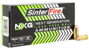 SinterFire Inc SF10125NXG Next Generation (NXG) 10mmAuto 125gr Lead Free Ball 50 Per Box/20 Case