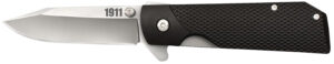 Cold Steel CS20NPJAAZ 1911 3" Folding Clip Point Plain 4034 SS Blade Black Textured Griv-Ex Handle Includes Pocket Clip