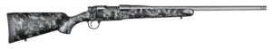 Christensen Arms 8010107400 Mesa FFT 6.5 PRC 4+1 20" Threaded Barrel, Tungsten Gray Cerakote, Black with Gray Webbing Stock
