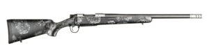 Christensen Arms 8010613900 Ridgeline FFT Full Size 7mm-08 Rem 4+1, 20" Stainless Steel Threaded Barrel, Stainless Aluminum Receiver, Black w/Gray Accents Fixed Sporter w/Flash Forged Technology Stock