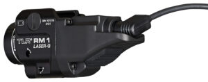 Streamlight 69443 TLR-1 RM w/Laser Black Anodized Aluminum, 500 Lumens White LED Bulb/Green Laser, 210 Meters Beam, Picatinny Rail Mount