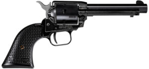 Heritage Mfg RR22MB4PG Rough Rider  22 LR/22 WMR 6 Shot, 4.75" Black Steel Barrel, Black Cerakote Zinc Alloy Frame, Black Cerakote Cylinder, Black Polymer Grip, Hammer/Thumb Safety, Exposed Hammer