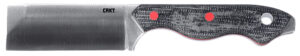 CRKT 4037 Razel 2.97" Fixed Plain Satin D2 Steel Blade/Weathered Resin Infused Fiber Handle Includes Sheath