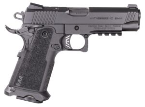 Girsan 395030 Witness2311 9mm Luger 17+1 4.25" Black Steel Barrel, Black Serrated Steel Slide, Black Polymer Frame w/Beavertail & Picatinny Rail, Black Checkered Polymer Grip, Ambidextrous