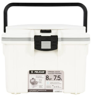 Pelican 8QT Elite Cooler WHT/Gray