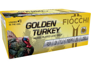 Fiocchi 203TRKC6 Golden Turkey 20Gauge 3" 1 1/4oz 6Shot 10 Per Box/10 Case