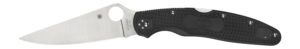Spyderco C07PBK4 Police 4 Lightweight 4.39" Folding Plain Satin VG-10 SS Blade/Black Textured FRN Handle Includes Pocket Clip