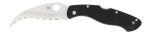 Spyderco C12GS Civilian CLIPIT 4.09" Folding Serrated Satin VG-10 SS Blade/ Black Textured G10 Handle Includes Pocket Clip