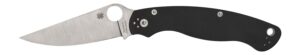 Spyderco C36GP2 Military 2 4" Folding Plain Stonewashed CPM S30V SS Blade/Black Textured G10 Handle Includes Pocket Clip